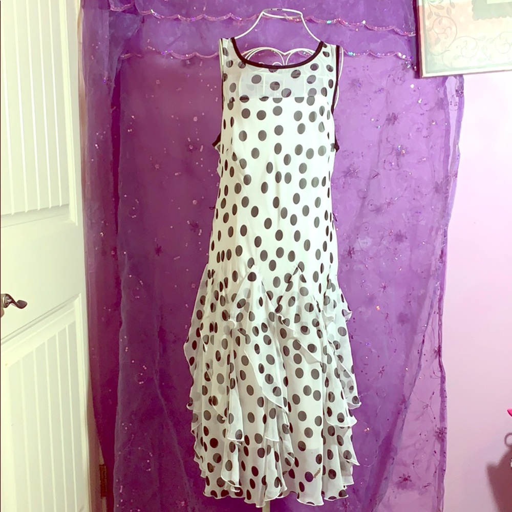 Spring Time Polka Dot Dress🤍🖤